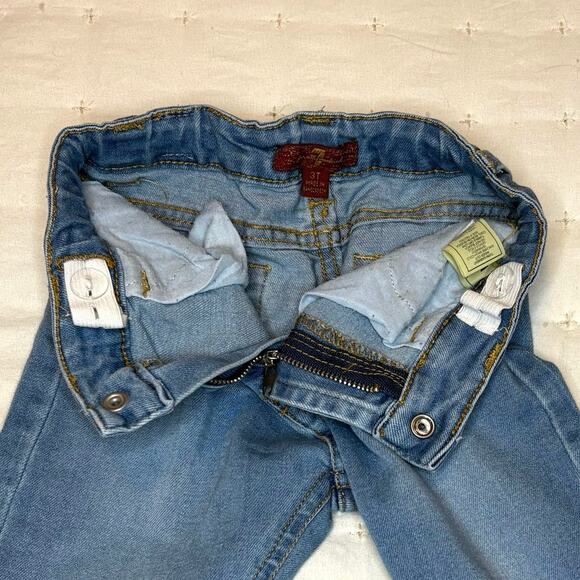 7 For All Mankind Skinny Jeans Girls 3T | Blue Denim Chambray Lightweight - Picture 3 of 8